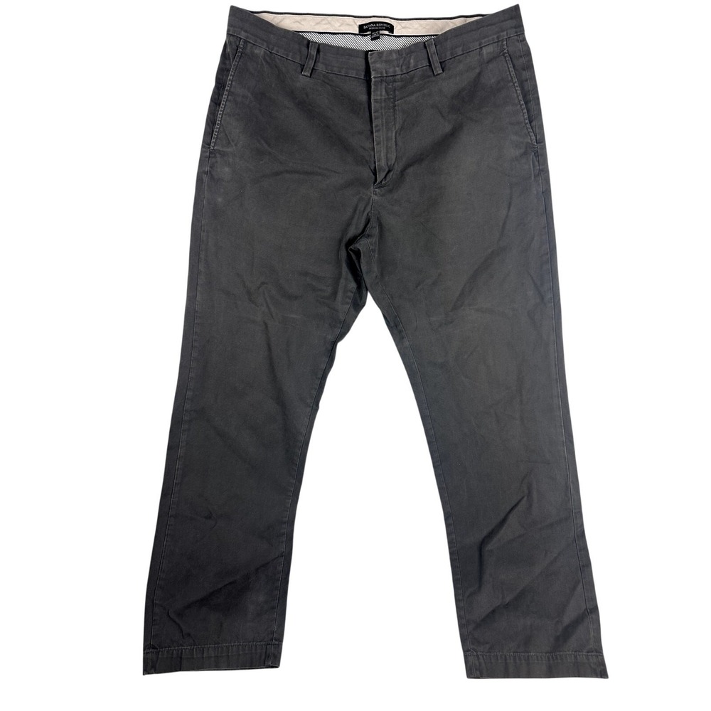 Banana Republic Mens Chino Pants Size 36/34‎ Grey Cotton